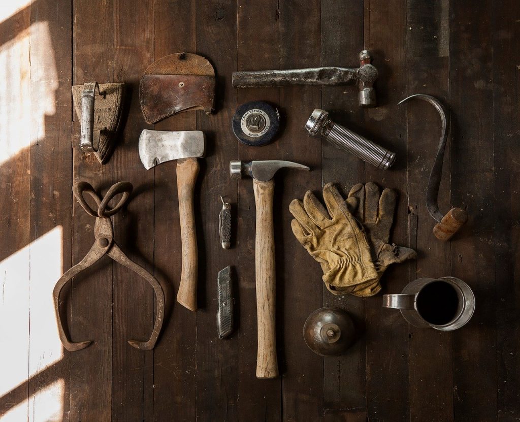 Tools on wood